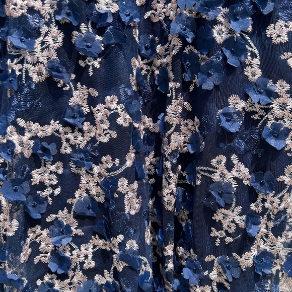 Xscape Evenings Xscape 3D Floral V Neck Gown Wedding Guest Formal Evening Gown - Picture 8 of 12